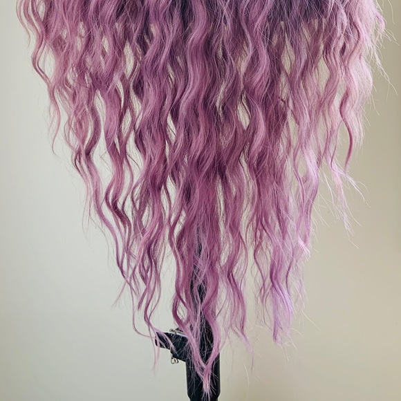 Very Pretty 30” Plum Purple “Put On & Go” Premium Fiber Wig with Bangs - Picture 9 of 9